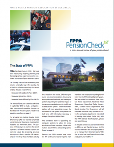 Cover page from the PensionCheck newsletter