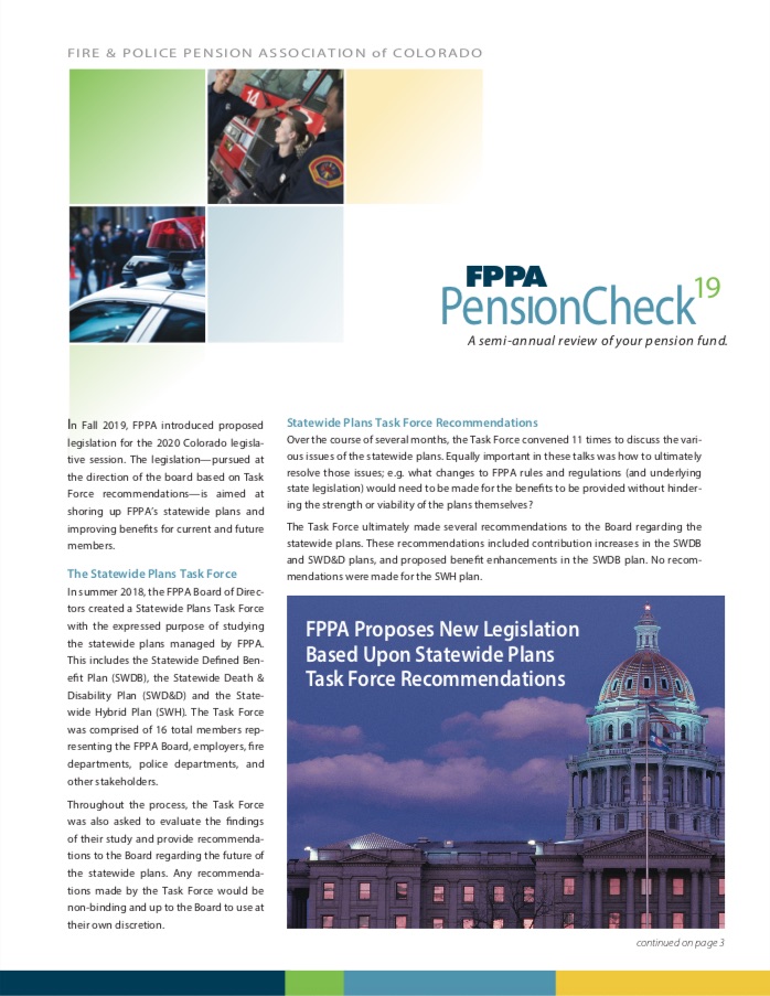 Front page of PensionCheck 19 newsletter