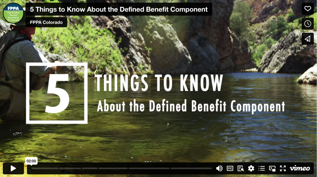 Screenshot of "5 Things to Know About the Defined Benefit Component" video title